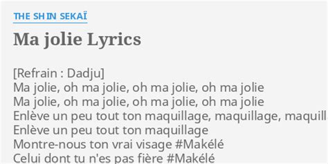 ma jolie lyrics|ma jolie lyrics meaning.